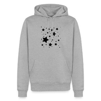 Sterne - Männer Premium Bio Hoodie - Grau meliert - Vorne - Thijin (182cm)