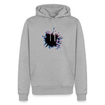 3D Klecks Spritzer - Männer Premium Bio Hoodie - Grau meliert - Vorne - Thijin (182cm)