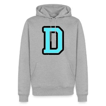 D letter - Men’s Premium Organic Hoodie - heather grey - Front - Thijin (182cm)