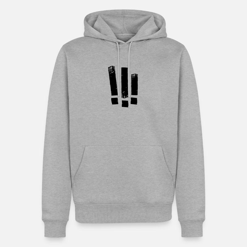 Trois !!! - Sweat à capuche Premium bio Homme - gris chiné