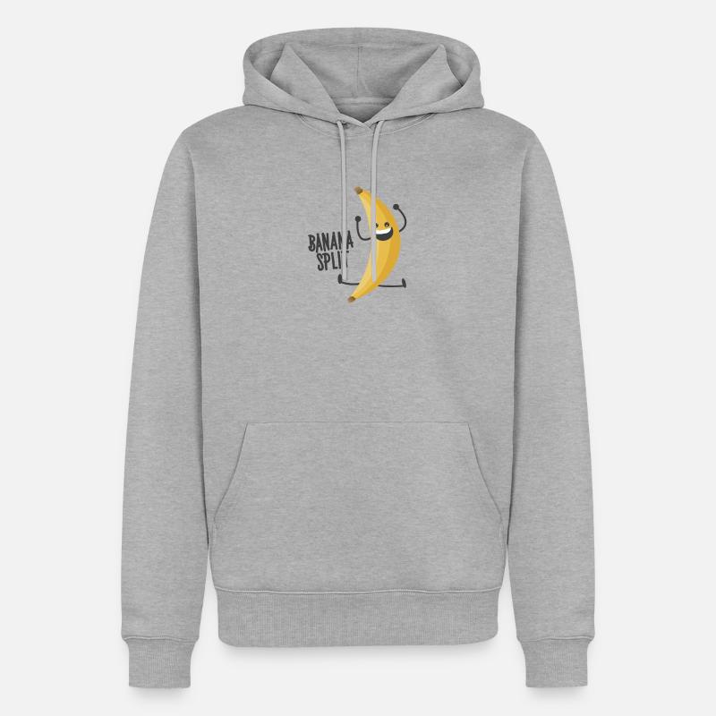 Banana Split - Sweat à capuche Premium bio Homme - gris chiné