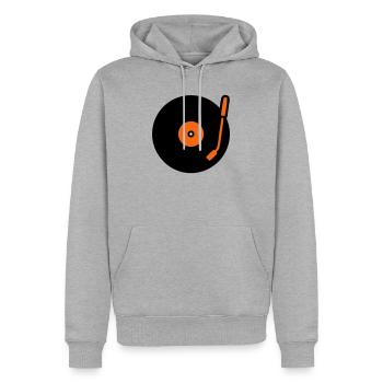 Bras de lecture de disque vinyle Retro Audio - Sweat à capuche Premium bio Homme - gris chiné - Devant - Thijin (182cm)