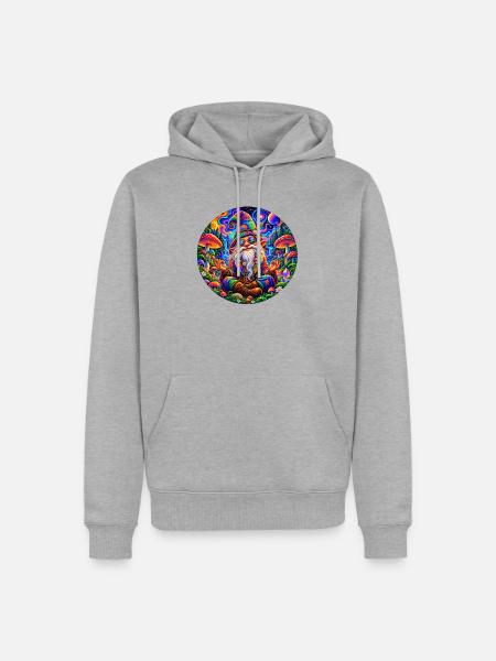 Zwerg - Männer Premium Bio Hoodie - Grau meliert