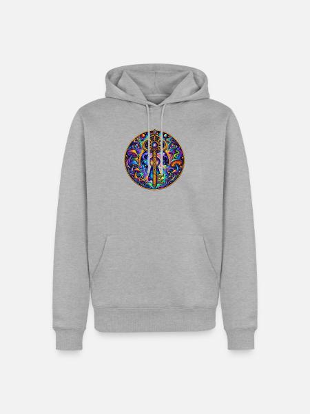 Schlüssel - Männer Premium Bio Hoodie - Grau meliert