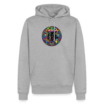 LSD - Männer Premium Bio Hoodie - Grau meliert - Vorne - Thijin (182cm)