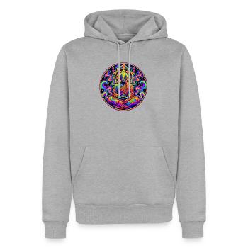 Mönch - Männer Premium Bio Hoodie - Grau meliert - Vorne - Thijin (182cm)