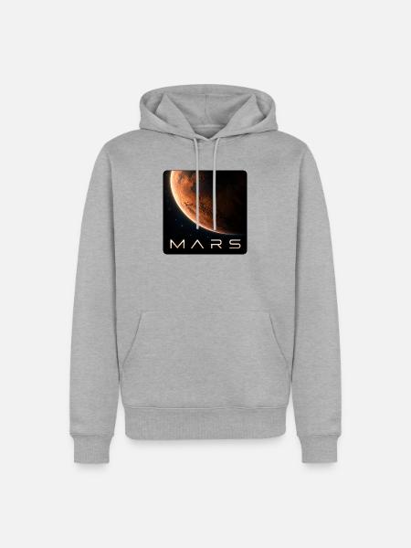 März - Männer Premium Bio Hoodie - Grau meliert