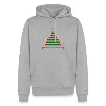 Tableau de Noël par fedor zkandal - Sweat à capuche Premium bio Homme - gris chiné - Devant - Thijin (182cm)