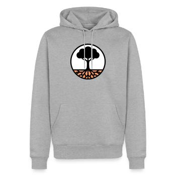 Tree of Life Circle Icon - Men’s Premium Organic Hoodie - heather grey - Front - Thijin (182cm)
