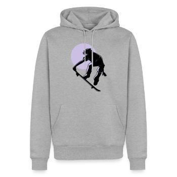skater - Men’s Premium Organic Hoodie - heather grey - Front - Thijin (182cm)