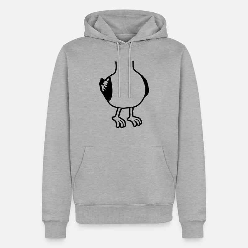 Kostüm Möwe ohne Kopf - Männer Premium Bio Hoodie - Grau meliert
