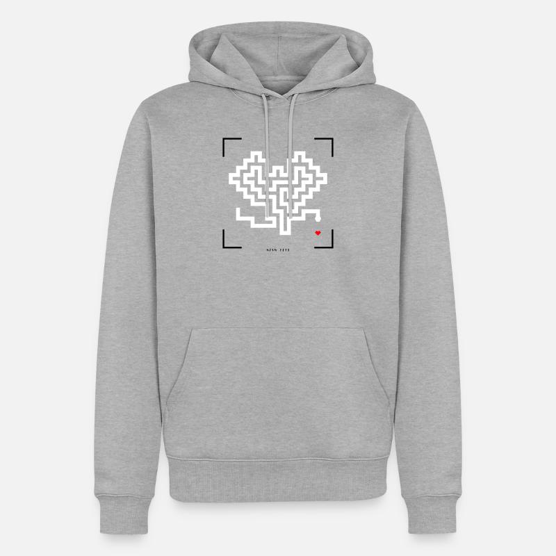 Serpent rétro - Sweat à capuche Premium bio Homme - gris chiné