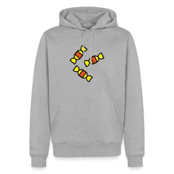 bonbons_1f3 - Sweat à capuche Premium bio Homme - gris chiné - Devant - Thijin (182cm)
