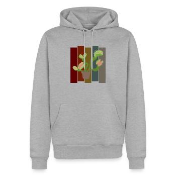 Venus flytrap retro - Men’s Premium Organic Hoodie - heather grey - Front - Thijin (182cm)