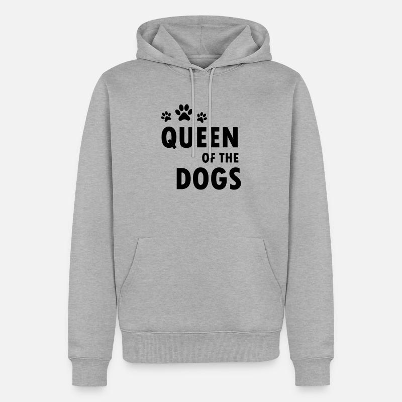 Chien Hund - Sweat à capuche Premium bio Homme - gris chiné