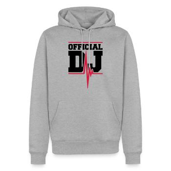 Official DJ Music Pulse - Männer Premium Bio Hoodie - Grau meliert - Vorne - Thijin (182cm)