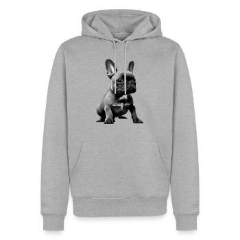 Chiens Chien bouledogue Français Chien Propriétaire - Sweat à capuche Premium bio Homme - gris chiné - Devant - Thijin (182cm)