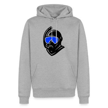 Plongeur Snorkel Plongée - Sweat à capuche Premium bio Homme - gris chiné - Devant - Thijin (182cm)