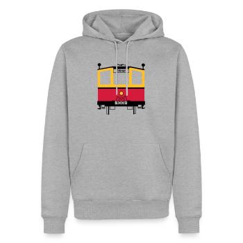 S-Bahn - Männer Premium Bio Hoodie - Grau meliert - Vorne - Thijin (182cm)