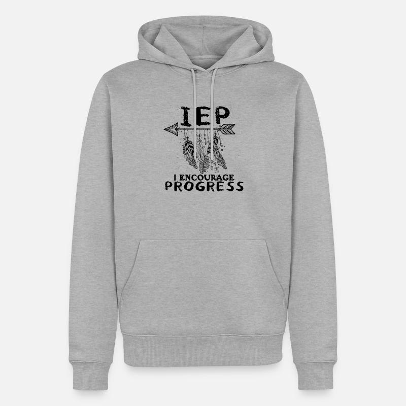 J’encourage le progrès - Sweat à capuche Premium bio Homme - gris chiné