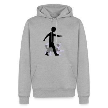 Dog Dancing 3-5 - Männer Premium Bio Hoodie - Grau meliert - Vorne - Thijin (182cm)