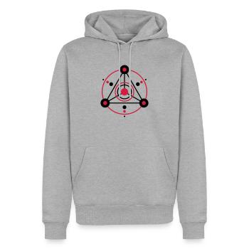 Kornkreis 4 | crop circle - Männer Premium Bio Hoodie - Grau meliert - Vorne - Thijin (182cm)