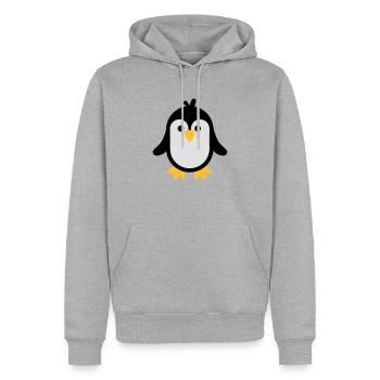 Manchot - Sweat à capuche Premium bio Homme - gris chiné - Devant - Thijin (182cm)