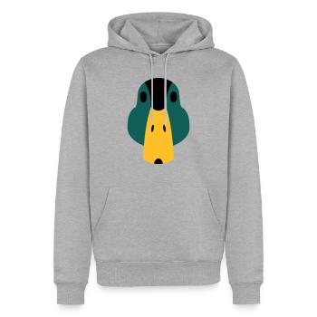 Ente / stilisiert - Männer Premium Bio Hoodie - Grau meliert - Vorne - Thijin (182cm)