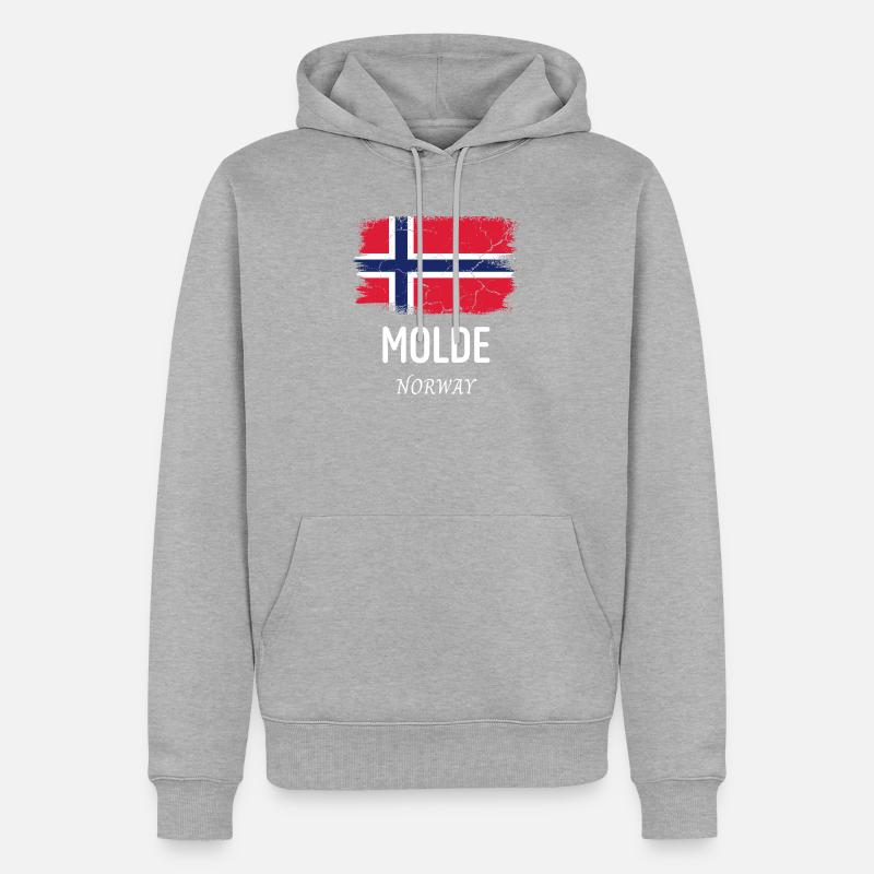 Molde - Sweat à capuche Premium bio Homme - gris chiné