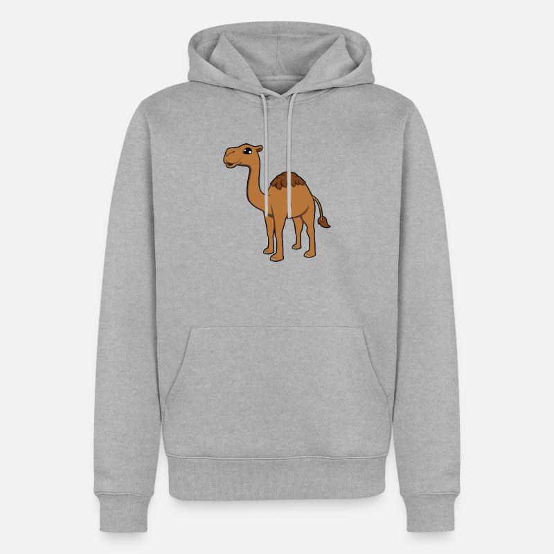 Kamel - Sweat à capuche Premium bio Homme - gris chiné