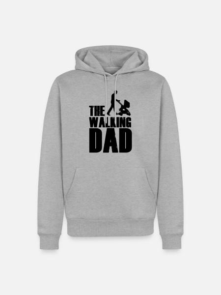 The Walking Dad - Männer Premium Bio Hoodie - Grau meliert