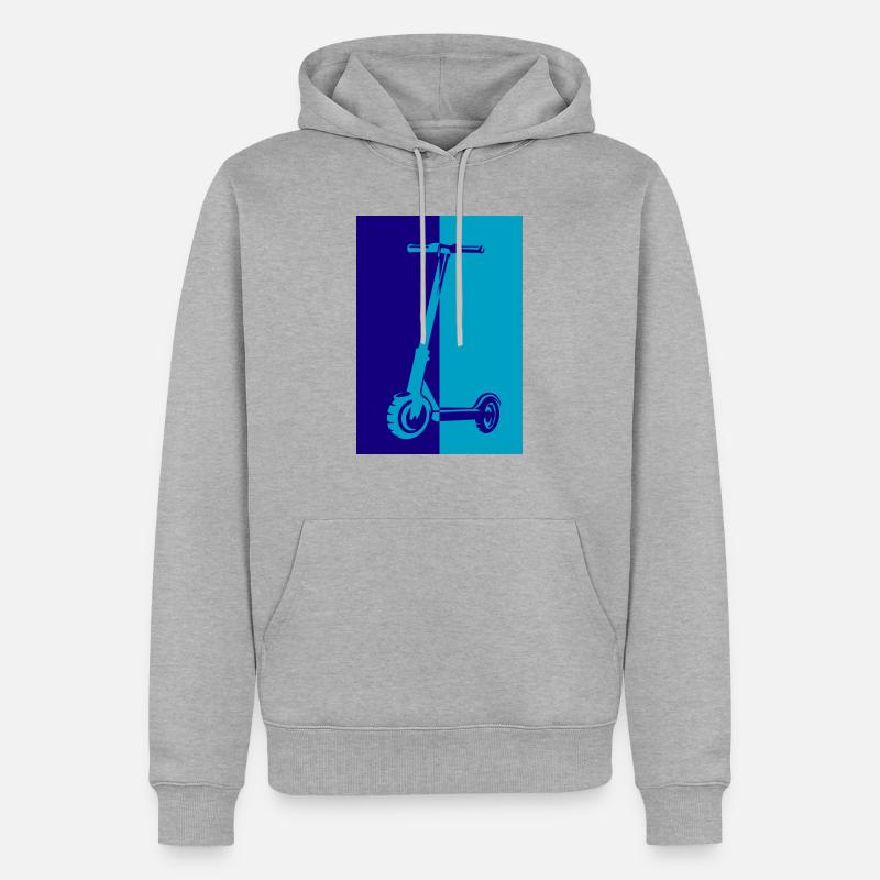 E-Scooter E-Roller Scooter - Männer Premium Bio Hoodie - Grau meliert