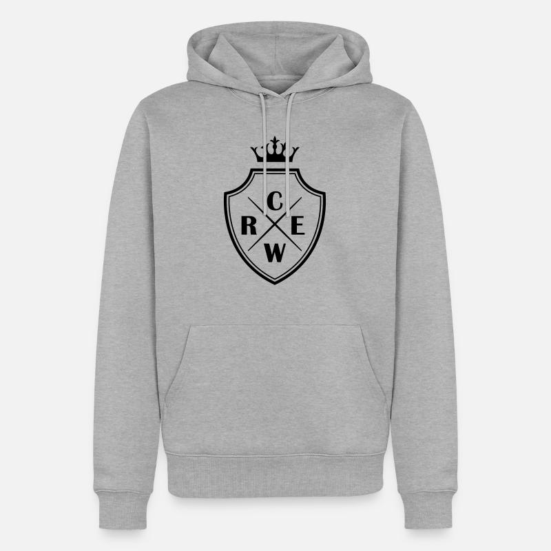 équipage - Sweat à capuche Premium bio Homme - gris chiné