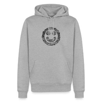 Smile for Soundsystem - Sweat à capuche Premium bio Homme - gris chiné - Devant - Thijin (182cm)