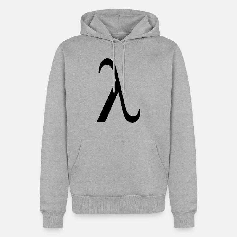 Lambda - Sweat à capuche Premium bio Homme - gris chiné