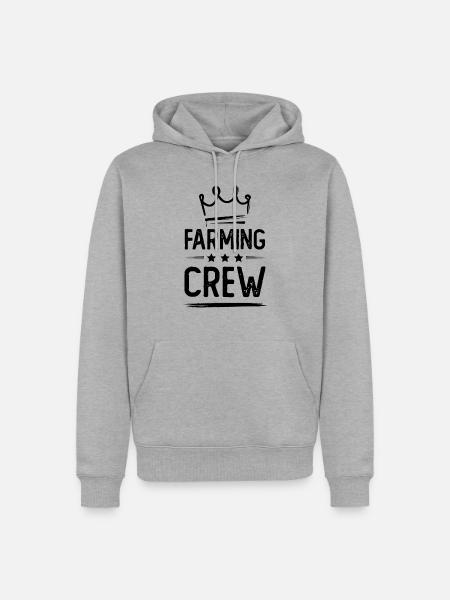 Farming Crew - Männer Premium Bio Hoodie - Grau meliert