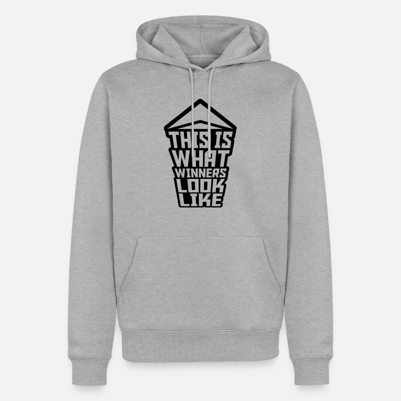 What Winners Look Like - Männer Premium Bio Hoodie - Grau meliert
