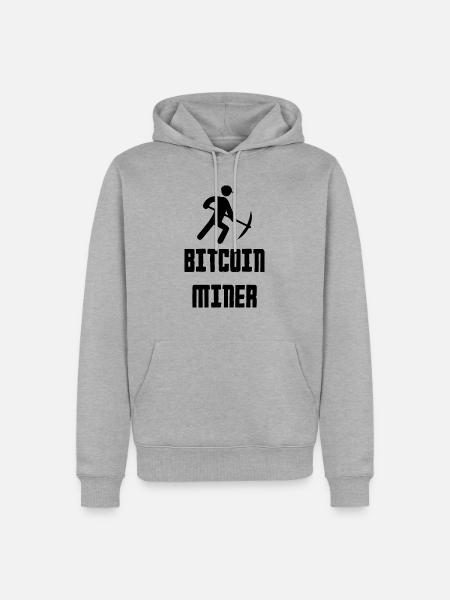 Bitcoin Trading Crypto Aktien - Männer Premium Bio Hoodie - Grau meliert