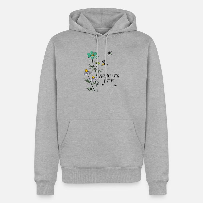 Herbe, Fée, Abeille, Fourmi - Sweat à capuche Premium bio Homme - gris chiné
