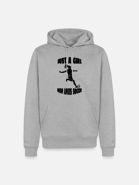 Fußballdesign Fußballmannschaft Fußballspieler - Männer Premium Bio Hoodie - Grau meliert