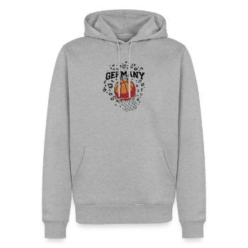 Germany Basketball Hobby - Men’s Premium Organic Hoodie - heather grey - Front - Thijin (182cm)