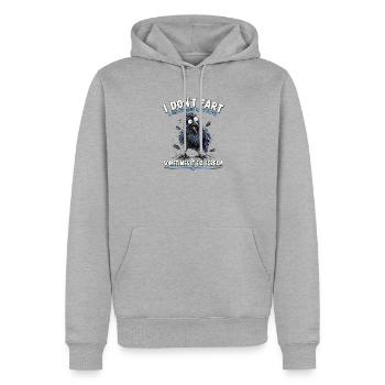 I Dont Fart - Männer Premium Bio Hoodie - Grau meliert - Vorne - Thijin (182cm)