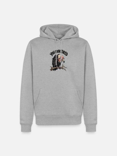 You Look Tired - Männer Premium Bio Hoodie - Grau meliert