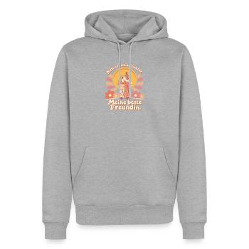 Mama Tochter Liebe Beste Freundin - Männer Premium Bio Hoodie - Grau meliert - Vorne - Thijin (182cm)