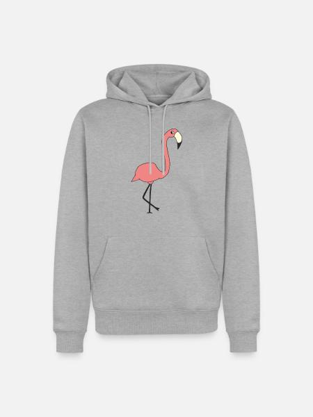 Flamant - Sweat à capuche Premium bio Homme - gris chiné