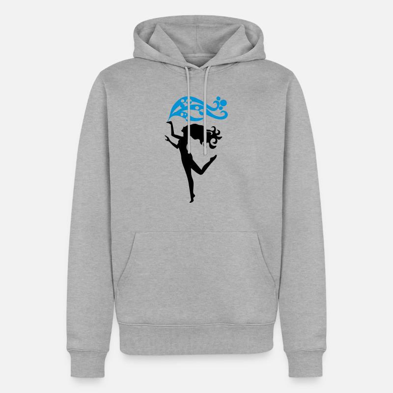 Sublima - Tänzerin - Männer Premium Bio Hoodie - Grau meliert