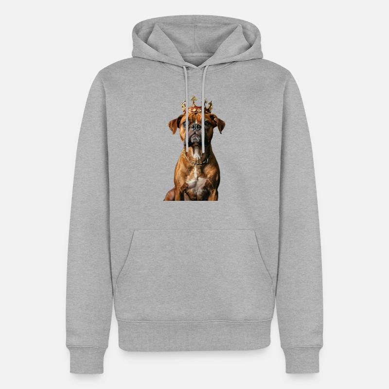 Boxer - Männer Premium Bio Hoodie - Grau meliert