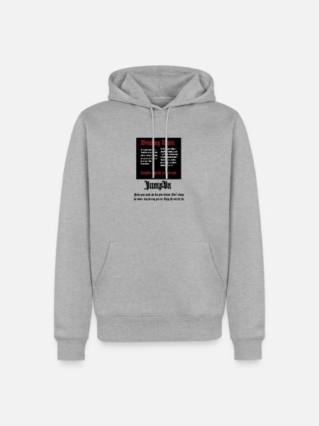 breaking news JumpIn - Männer Premium Bio Hoodie - Grau meliert