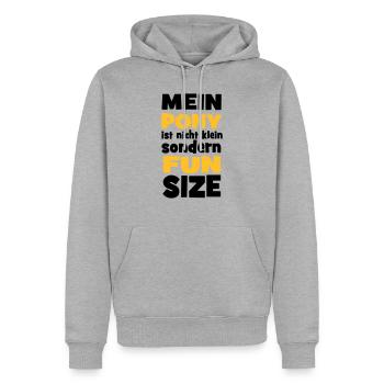 Pony - Männer Premium Bio Hoodie - Grau meliert - Vorne - Thijin (182cm)