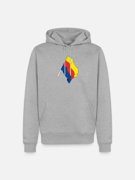 Flagge der Provinz Nordholland - Männer Premium Bio Hoodie - Grau meliert